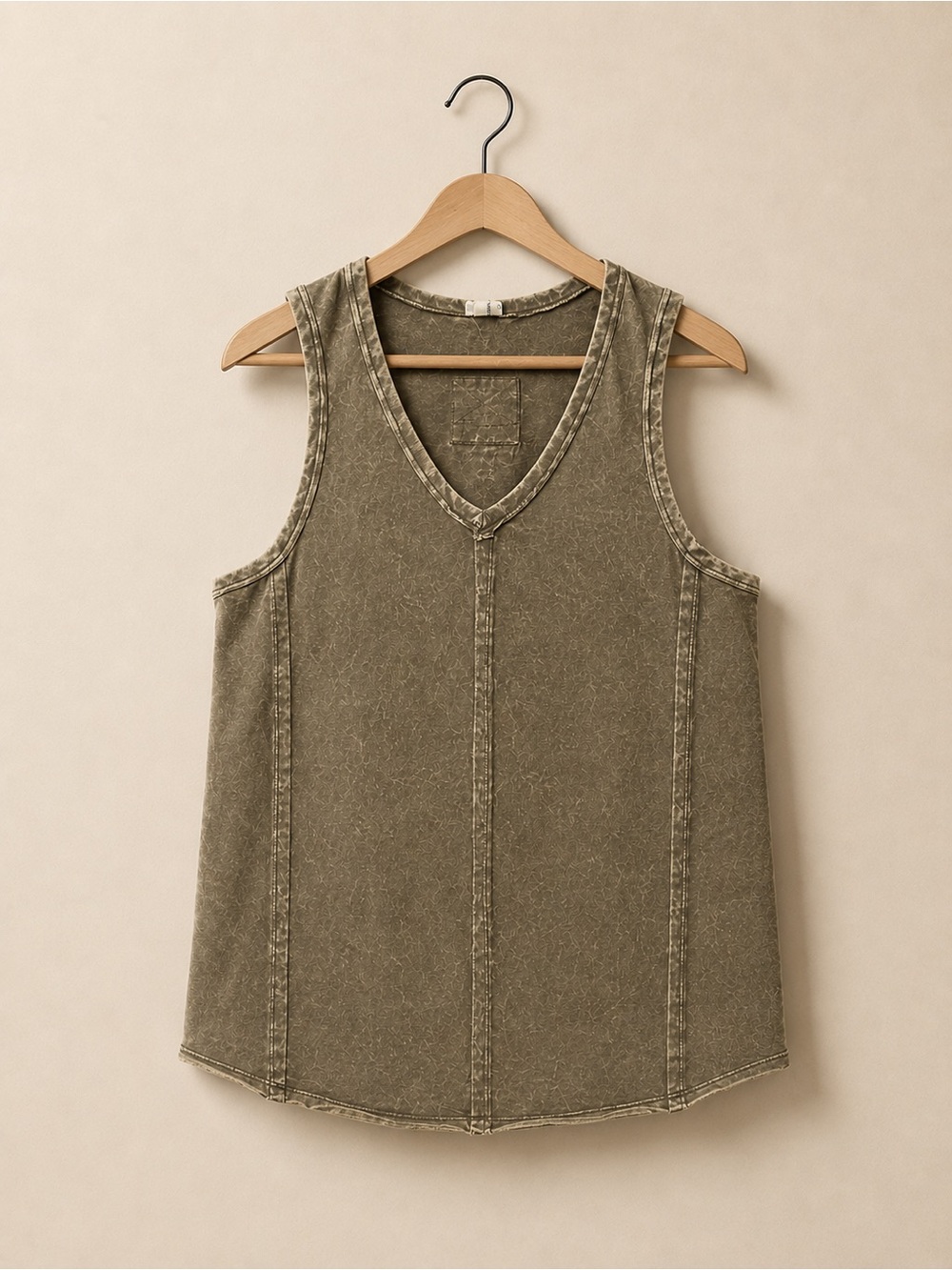 Zenana Mineral Wash Racerback Tank Top Large New Boutique - Picture 2 of 8